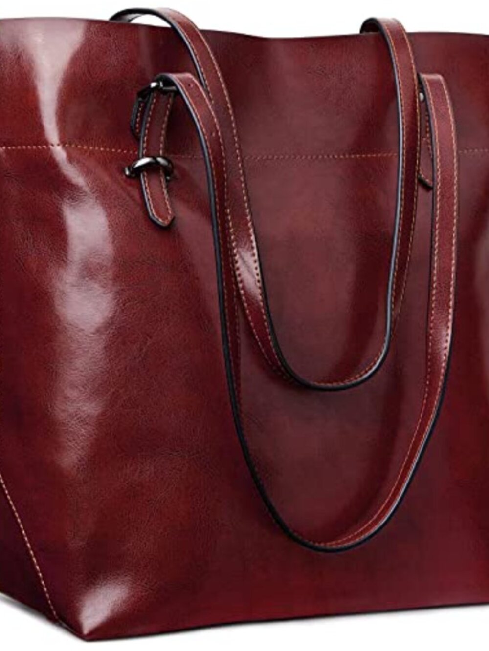 Vintage Genuine Leather Tote Shoulder Bag Large Capacity Upgraded